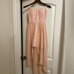 Tube peach dress